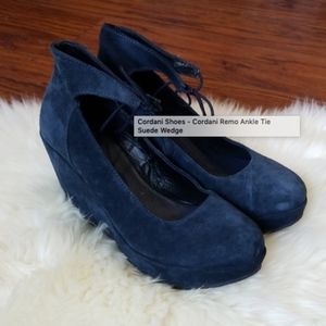 Cordani Remo Ankle Tie Suede Wedge